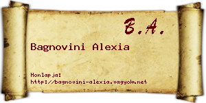 Bagnovini Alexia névjegykártya